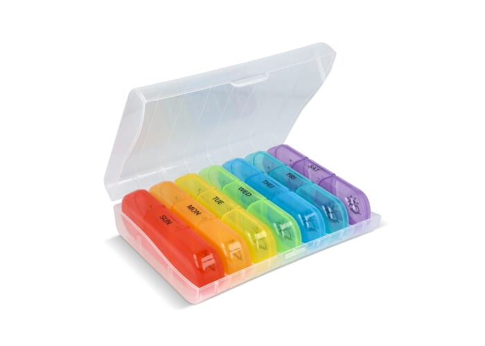 Pilulier hebdomadaire à personnaliser Joseph Assortiment fluorescent